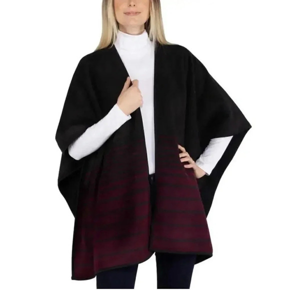 Ike Behar Ladies' Reversible Wrap with High Pile Fleece - Picture 2 of 5